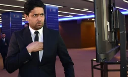 Le président Nasser Al-Khelaïfi au 43e Congrès ordinaire de l'UEFA à Rome, le 7 février 2019