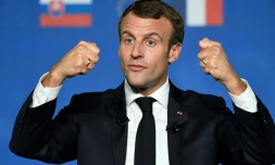 Le président français Emmanuel Macron à Bratislava en Slovaquie, le 26 octobre 2018