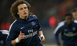 Le défenseur du PSg David Luiz avant le match contre l'OM, le 4 octobre 2015 au Parc des Princes