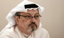 Le journaliste saoudien Jamal Khashoggi lors d'une conférence de presse à Manama, le 15 décembre 2014