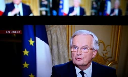 Le Premier ministre Michel Barnier lors d'une interview télévisée le 3 décembre 2024