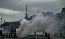 A Bordeaux, dans une zone interdite aux manifestations, le 24 octobre 2026