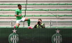 L'attaquant de Saint-Etienne, Arnaud Nordin, a inscrit le seul but de la rencontre de Ligue 1 Ă domicile contre Marseille, le 9 mai 2021