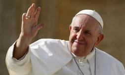 Le pape François sur la place Saint-Pierre au Vatican le 26 octobre 2022