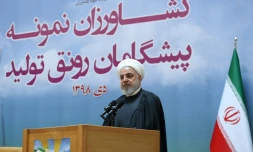 Photo fournie par le site internet officiel de la présidence iranienne montrant le président Hassan Rohani faisant une déclaration dans la capitale Téhéran le 14 janvier 2020