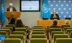Conférence de presse du secrétaire général de l'ONU Antonio Guterres, le 20 novembre 2023 à New-York
