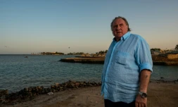 Gérard Depardieu lors de la 4e édition du Festival du film d'El Gouna, dans la station balnéaire égyptienne d'El Gouna, sur la mer Rouge, le 24 octobre 2020