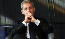 Nicolas Sarkozy lors d'une cérémonie à Calais le 22 septembre 2021