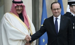 Le président François Hollande accueille le le prince héritier saoudien Mohammed ben Nayef, à l'Elysée le 4 mars 2016