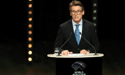 Le patron de la World Athletics (ex-IAAF) Sebastian Coe au siège de la Fédération à Monaco , le 23 novembre 2019