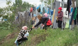 Camps de migrants et de réfugiés près du village d'Idomeni à la frontière gréco-macédonienne, le 4 mai 2016