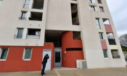 L'immeuble où sont intervenues les forces de police, à Montpellier le 10 février 2017