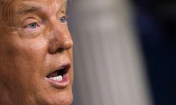 Donald Trump lors d'une conférence de presse à la Maison Blanche mercredi