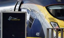 Un Eurostar au départ de la gare St Pancras à Londres, le 18 janvier 2021