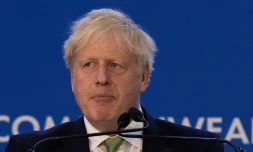 Le Premier ministre britannique Boris Johnson lors d'un sommet du Commonwealth à Kigali, le 23 juin 2022