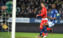 L'attaquant de Monaco Stevan Jovetic (C) buteur à Strasbourg le 9 mars 2018