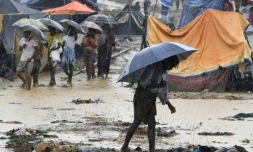 Des réfugiés rohingyas dans le camp de Balukhali, au Bangladesh, le 17 septembre 2017.
