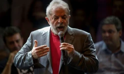L'ex président brésilien Lula à Rio de Janeiro le 2 avril 2018