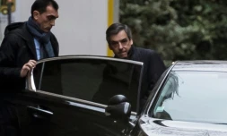 François Fillon à la sortie de son domicile le 6 février 2017 à Paris