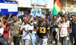 Manifestation contre le pouvoir militaire, le 1er juillet 2022 à Khartoum, au Soudan