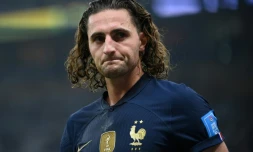 Adrien Rabiot avec le maillot de l'équipe de France lors de la finale du Mondial-2022 contre l'Argentine, le 18 décembre 2022 à Doha
