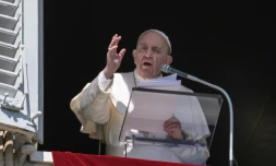 Le pape François lors de son angelus dominical, le 13 mars 2022 au Vatican