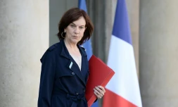 Laurence Rossignol, ministre de la Famille et initiatrice du réseau "Parents solos et compagnie", le 5 octobre 2016 dans la cour de l'Elysée