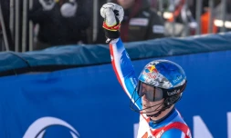 Le Français Clément Noël, vainqueur du slalom de Gurgl (Austriche), le 24 novembre 2024