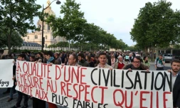 Marche destinée à obtenir du président Macron le maintien en vie de Vincent Lambert le 20 mai 2019 à Paris