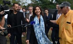 La maire de Paris Anne Hidalgo le 11 septembre 2021 à la Fête de l'Huma à La Courneuve, près de Paris