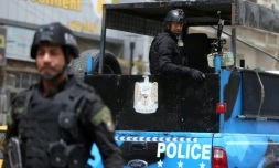 Des forces de sécurité irakiennes en patrouille à Bagdad, le 10 mai 2015