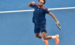 Jo-Wilfried Tsonga vainqueur autoritaire de l'Américain Jack Sock à l'Open d'Australie, le 20 janvier 2017