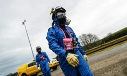 Exercice de la Force d'Action Rapide du Nucléaire (FARN) le 20 janvier 2021 à la centrale de Paluel