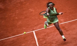 L'Américaine Serena Williams face à sa compatriote Danielle Collins au 3e tour de Roland-Garros, le 4 juin 2021