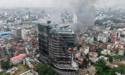 Un hôtel mis à sac et incendié à Katmandou, le 10 septembre 2025