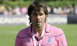 Christophe Dominici, alors entraîneur adjoint du Stade Français, avant un match de Top 14, le 30 août 2008 à Paris