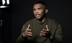Samuel Eto'o lors d'une séance photo à Paris, le 24 octobre 2019