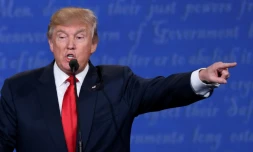 Le président américain Donald Trump, alors candidat, le 19 octobre 2016 à Las Vegas au Nevada