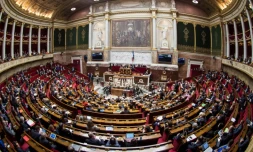 Une vue générale prise le 6 décembre 2017 de l'Assemblée nationale qui doit débattre des nouvelles règles d'accès à l'université