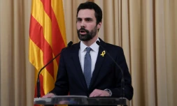 Le président du Parlement catalan Roger Torrent à Barcelone, le 22 janvier 2018
