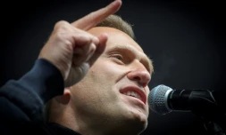 L'opposant russe AlexeĂŻ Navalny lors d'une manifestation le 29 septembre 2019 Ă Moscou