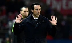 L'entraîneur du PSG lors du match face à Lorient au Parc des Princes, le 21 décembre 2016