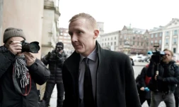 Le procureur Jakob Buch-Jepsen arrive au tribunal à Copenhague le 22 mars 2018 pour le procÚs de l'inventeur danois Peter Madsen, accusé d'avoir tué une journaliste