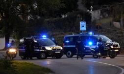 Un convoi de gendarmerie transportant Nordahl Lelandais arrive à Pont-de-Beauvoisin, le 24 septembre 2018