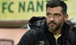 Le nouvel entraîneur de Nantes Sergio Conceiçao lors du match de Coupe de la Ligue face à Montpellier, le 13 décembre 2016 à La Beaujoire