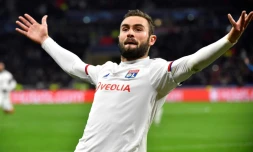 Lucas Tousart, auteur du but de la victoire pour Lyon face à la Juventus, le 26 février 2020 à Décines-Charpieu