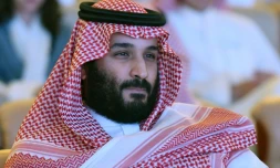 Le prince héritier d'Arabie saoudite Mohamed ben Salmane lors d'une conférence à Ryad le 24 octobre 2017