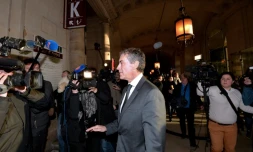 L'ancien ministre JérÎme Cahuzac à son arrivée le 10 janvier 2016 au palais de justice à Paris