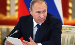 Le président russe Vladimir Poutine le 1er octobre 2015 au Kremlin