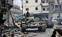 Des forces gouvernementales lors d'une opération militaire à Alep le 14 décembre 2016